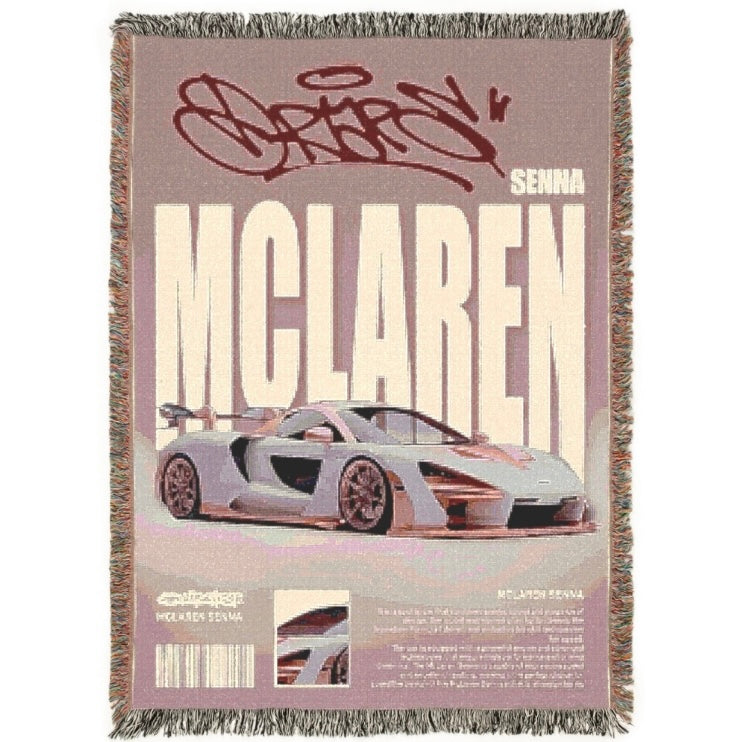 Pink McLaren Senna CarSnugs™ Woven Blanket