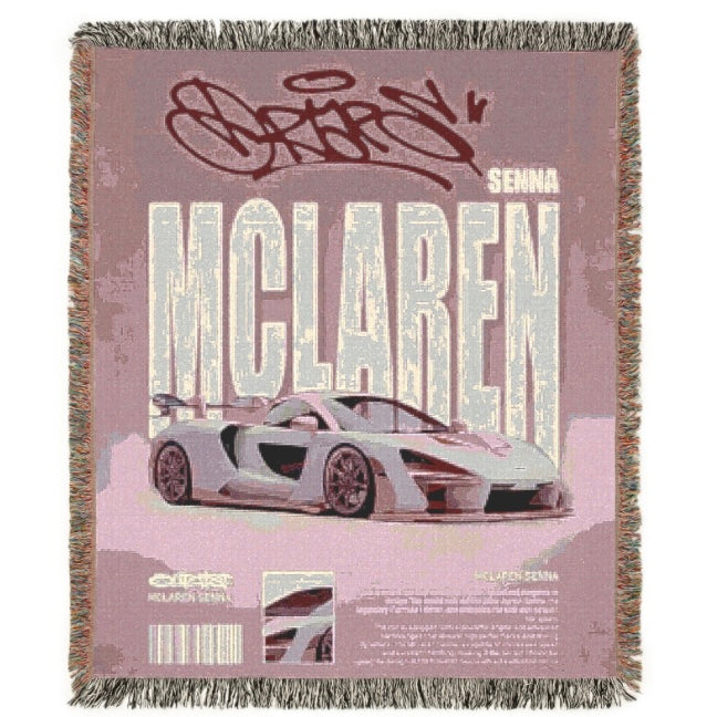 Pink McLaren Senna CarSnugs™ Woven Blanket