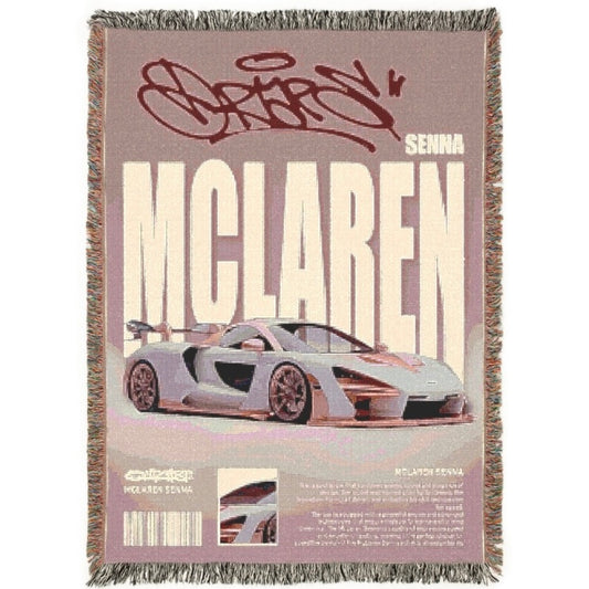 Pink McLaren Senna CarSnugs™ Woven Blanket