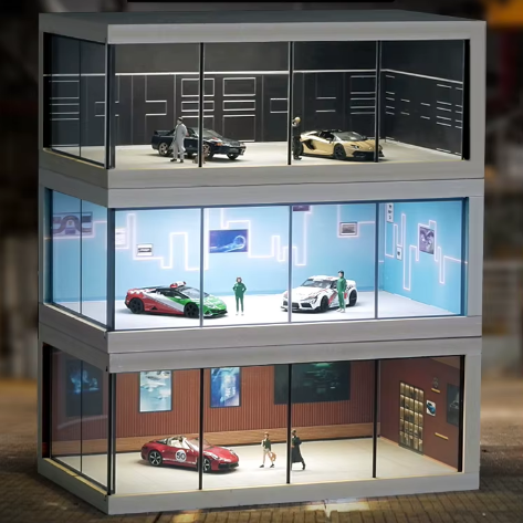 Collectors 1/64 Scale Car Model Showroom Garage