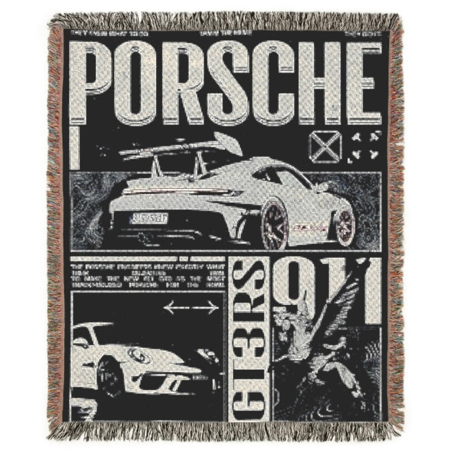Porsche 911 GT3RS (Monotone Style) CarSnug™ Woven Blanket
