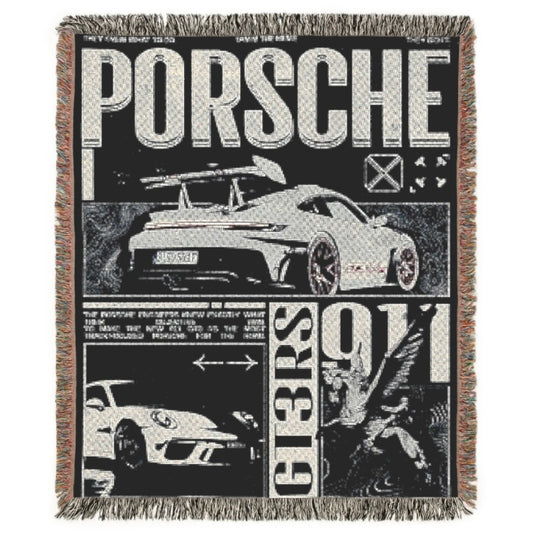 Porsche 911 GT3RS (Monotone Style) CarSnug™ Woven Blanket