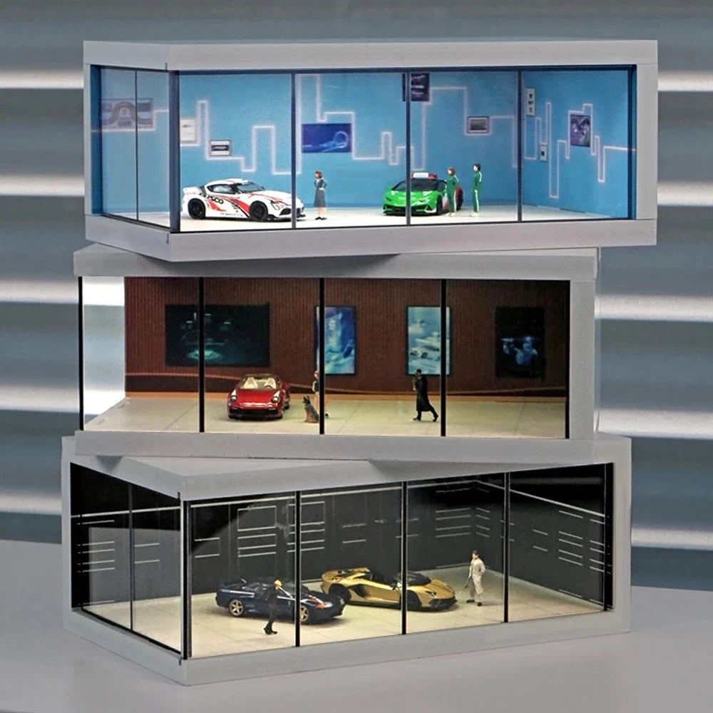 Collectors 1/64 Scale Car Model Showroom Garage